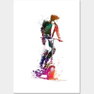 Electric scooter sport art Posters and Art